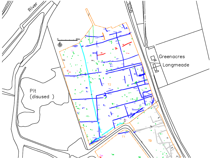 Plan of Iron Age / Roman ditch systems