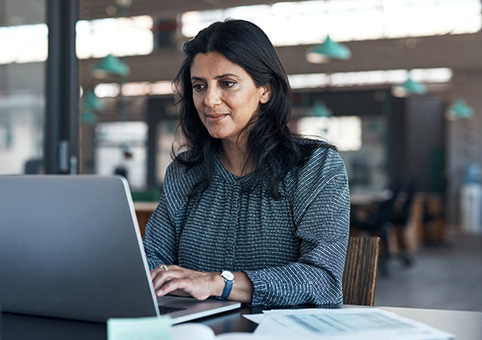 Someone on a laptop