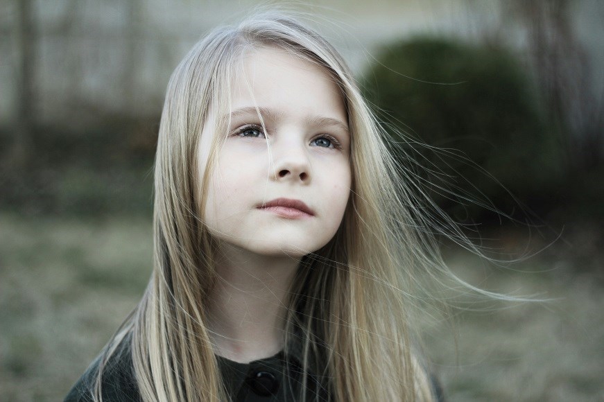 Close up portrait of young girl