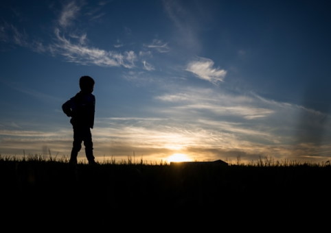 Silhouette of a child
