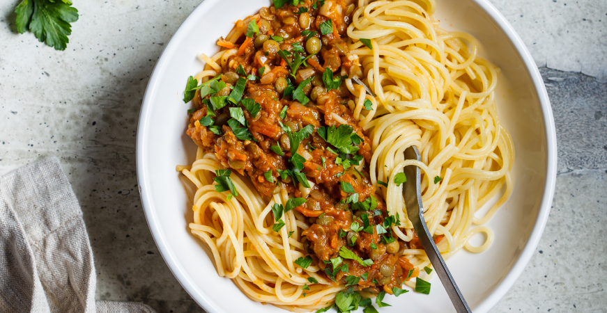 Photo of Lentil spaghetti Bolognese