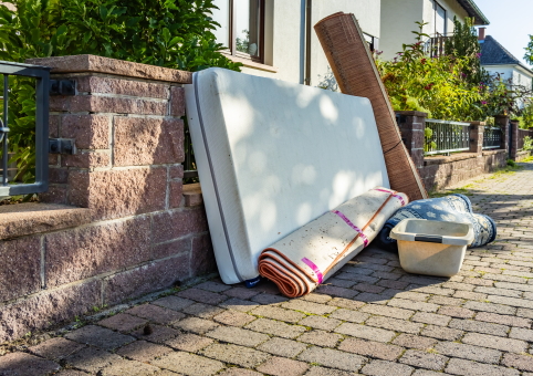 Mattress and other large items on the street