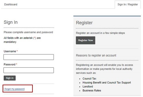 Council Tax homepage