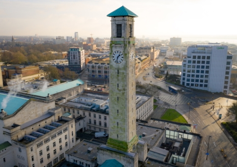 Aerial view of Southampton Civic Centre