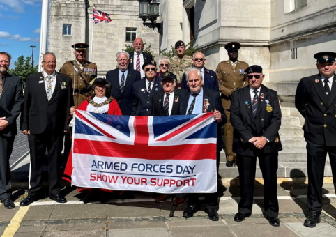 Celebrating Armed Forces Day with veterans, soldiers, council members and staff