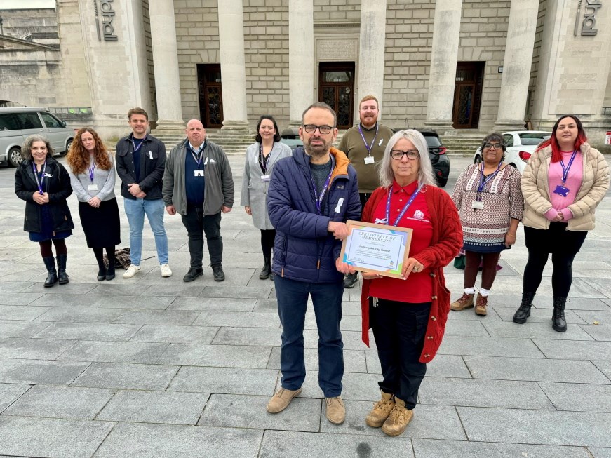 A group of Southampton City Council employees with the DAHA certificate