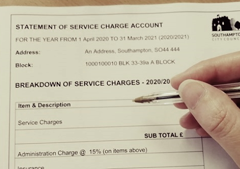 Statement of service charges