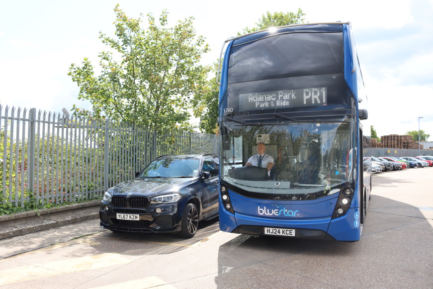 The PR1 bus for Adanac Park, Park and Ride
