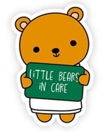 Little bears in care cartoon icon
