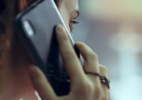 Someone making a call