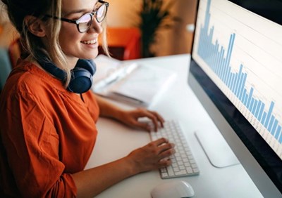 Woman at computer