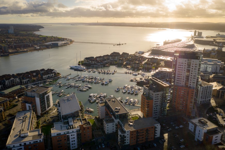 Drone image of Ocean Village