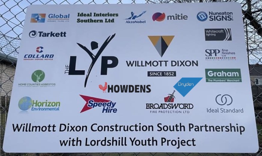 Sign showing the partners involved in the project