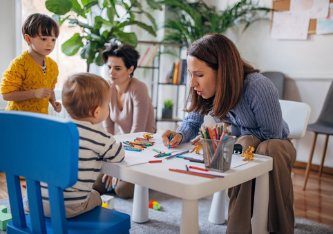 Childminders with young children