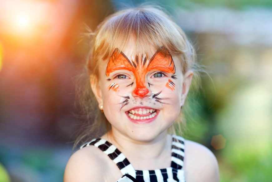 Child with painted face