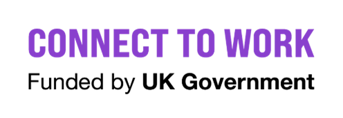 Connect to Work Logo with the caption Funded by UK Government
