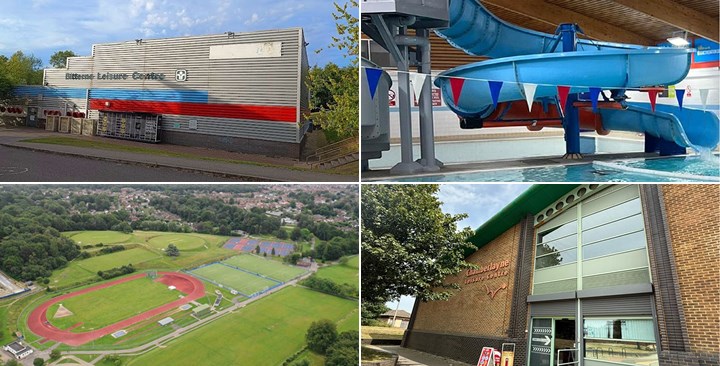 Image collage of leisure centres