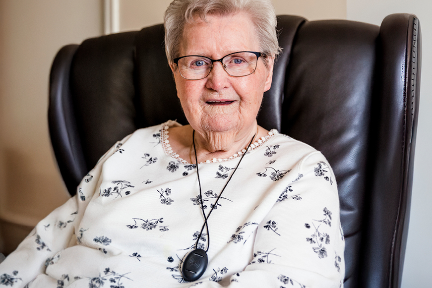 Elderly Person With An Alarm