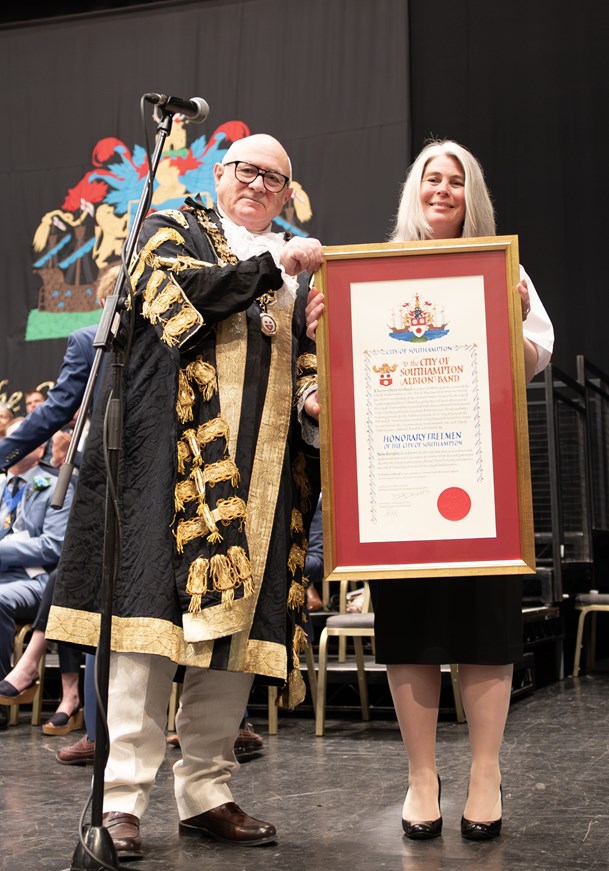 Albion Band receiving Freedom of the City