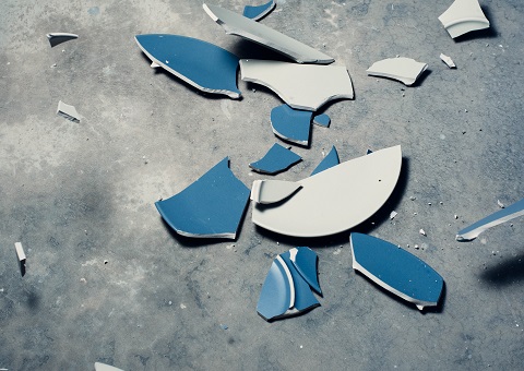 Broken crockery