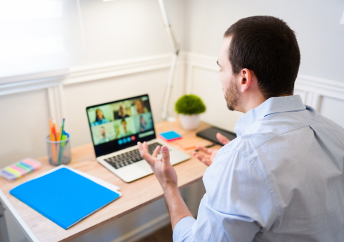 Man sat at computer