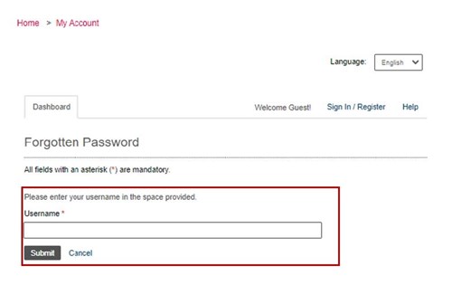 Username box