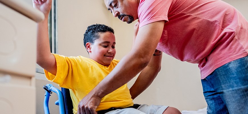 Adult and disabled child