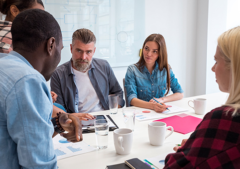 People in a meeting