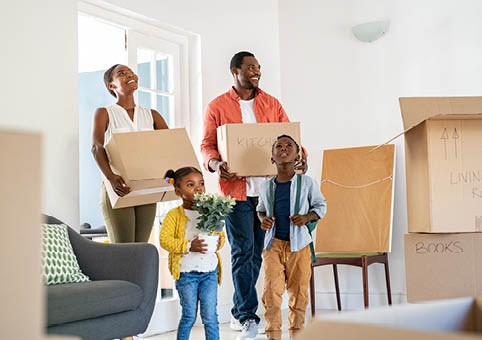 Family moving house