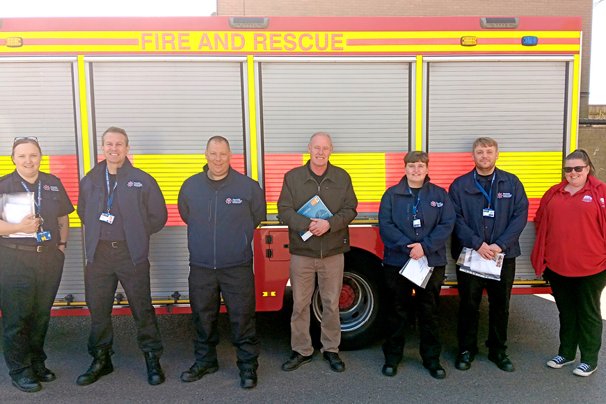 People In Front Of A Fire Truck People In Front Of A Fire Truck